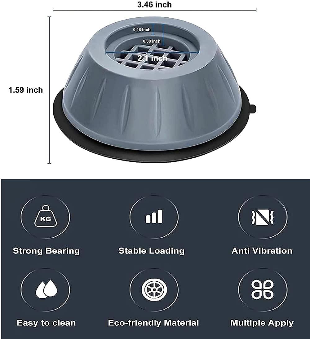 Anti-vibration Heavy Duty Multi Purpose Stand For Washing Machine & Refrigerator(4 Units)
