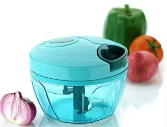 Vegetable Chopper With Stainless Steel Blades (BPA Free 100% Food Grade Plastic)