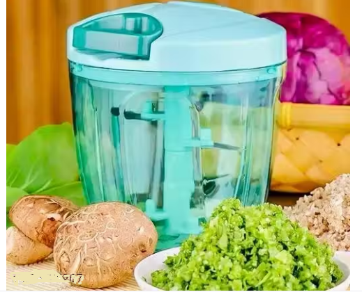 Vegetable Chopper With Stainless Steel Blades (BPA Free 100% Food Grade Plastic)
